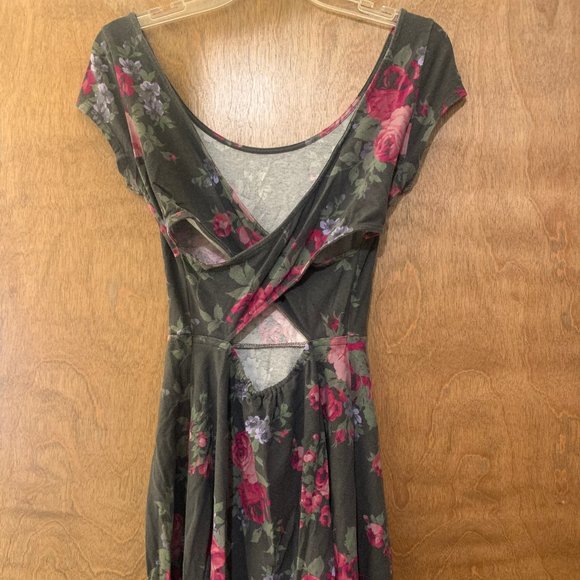 American Eagle Outfitters Women's Soft Floral Criss-Cross Back Dress Size Small - Picture 5 of 6